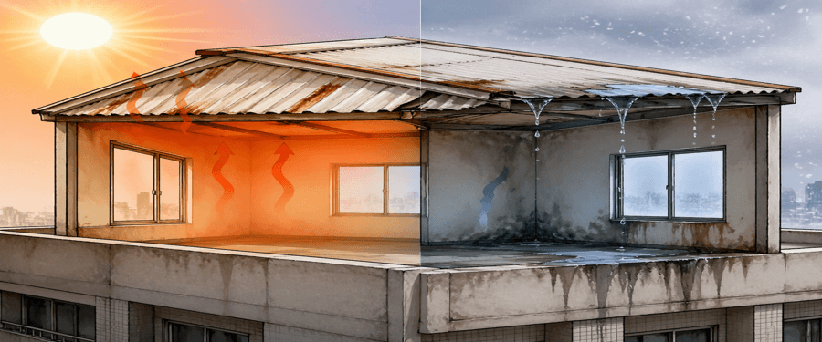 頂樓加蓋為何夏熱冬冷又容易漏水？裝修改善、法規與安全重點全攻略